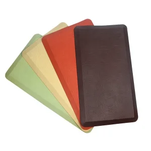 20*36*0.75 Inch Zinnia & Delia Pattern PU Anti-Fatigue Anti-Slip Eco-Friendly Waterproof Kitchen Office Standing Mat