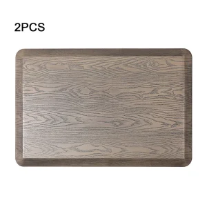 Medium Customized Size Printed Wood Grain Nordic Style Wipe Clean Directly Buffer protection PU Kitchen Anti-fatigue Floor MATS