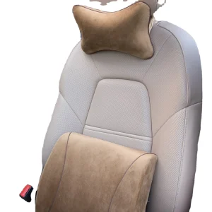 Factory Price Air Permeable Memory Foam Car Seat Neck Support Pillow Solid Bamboo Fiber Cover Pressure Relief Gentle Cushion