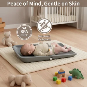 2026 New Arrival PU Material Solid-Color Household Baby Changing Pad Stylish Waterproof Diaper Pad for Baby Shower Gifts