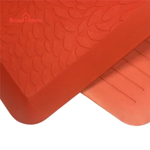 Modern Household Shock Absorption Elegant 51X92 Thick PU Leather Carpet Mat Non-Slip for Kitchen Living Room Bathroom Floor Mat