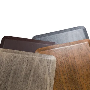 Custom Cross-Border Anti-Fatigue Modern Wood Grain PU Carpet Non-Slip Home Door Foot Mat Machine Made Kitchen Area Rugs Sets
