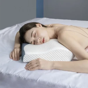 2026 New Arrival Wholesale Butterfly Cervical Memory Foam Pillow Solid Pattern Bamboo Fabric with Massage Feature Neck Support